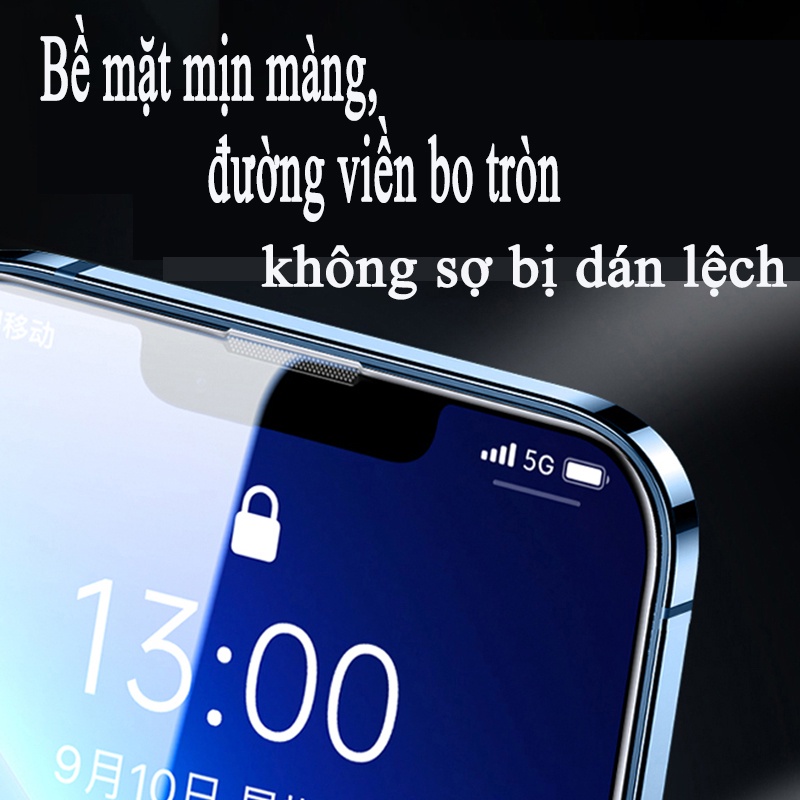 Kính cường lực Iphone 11 / 12 / 13/ 14 Pro, Pro Max chính hãng  khung dán tự động full màn hình
