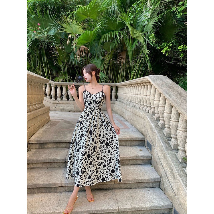 Váy hoa 2 dây SK Clothing Váy 2 dây hoa nhí dáng dài SK29