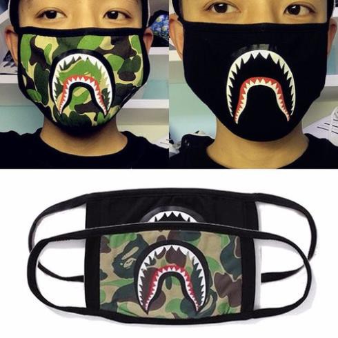 ☼Giá Hủy Diệt☼ Khẩu trang vải Bape cá mập form chuẩn ôm mặt