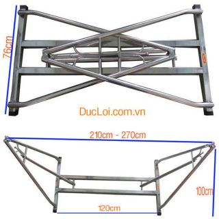 VÕNG xếp vuông inox Cao Cấp (Chưa bao gồm lưới võng)