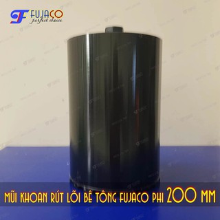 Mũi khoan rút lõi bê tông phi 200 x 350 mm - FUJACO khoét lỗ tròn mịn, khoan cắt bê tông cốt thép nhanh chóng FJC200X350