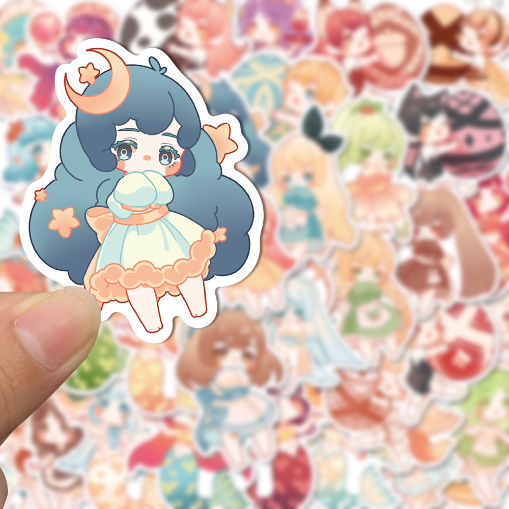 Bộ 40 Miếng Dán Trang Trí Laptop Chống Nước Không Lặp Lại Hình Nhân Vật Hoạt Hình Dễ Thương