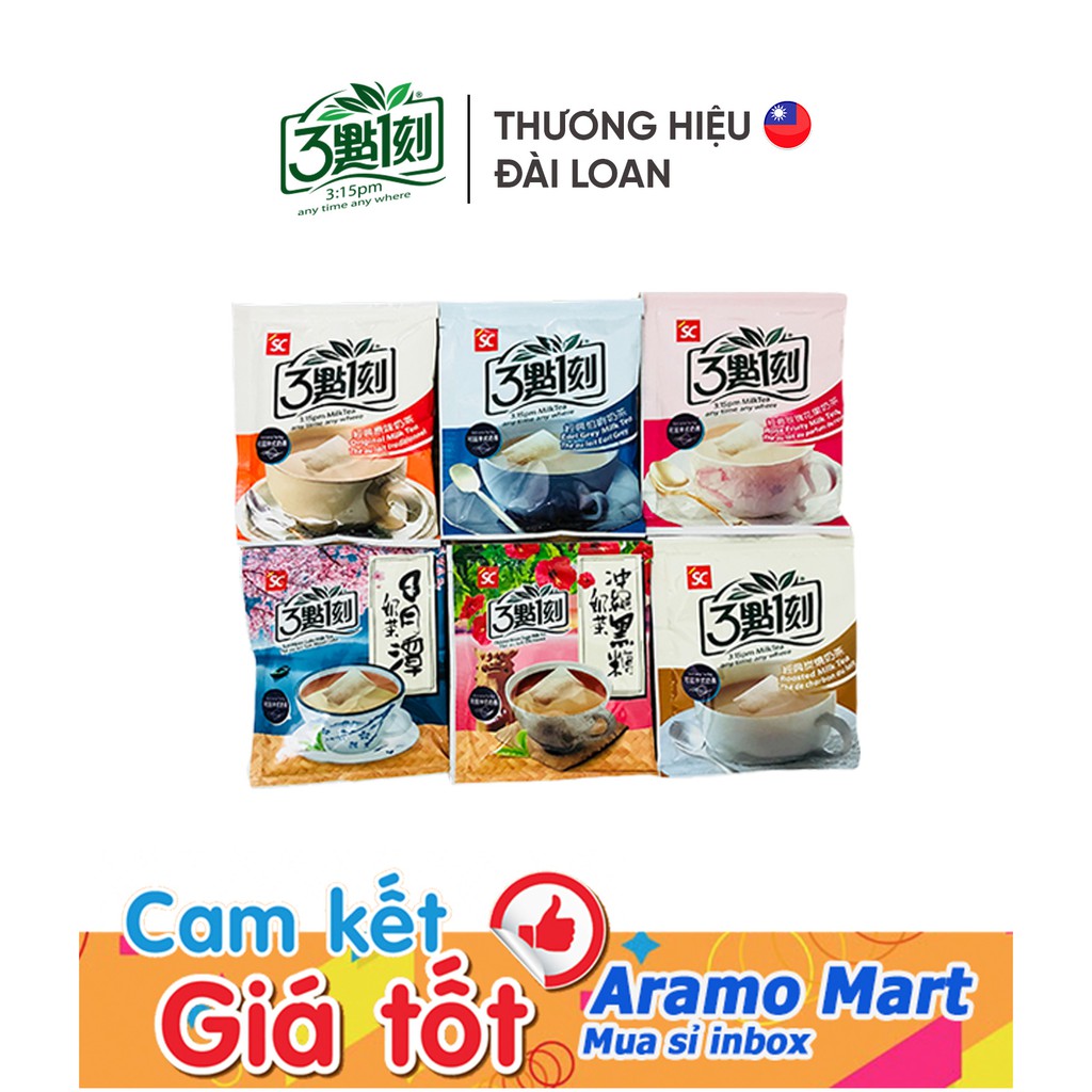 [Date mới] [FREESHIP] Trà sữa túi lọc 3:15pm Đài Loan túi lẻ ＊AramoMart＊