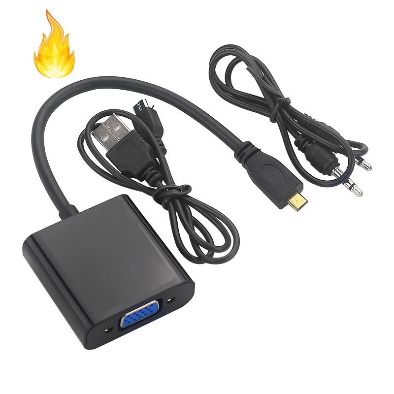 Dây cáp chuyển đổi Micro-Hdmi sang Vga 1080p cho máy ảnh Xbox Raspberry Pi 4