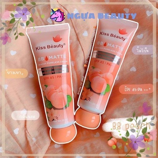 🦄 KEM NỀN BB CREAM 3IN1 ĐÀO KISSBEAUTY makeup foudation mỏng nhẹ trang điểm nhanh sỉ rẻ nội địa NGỰA BEAUTY