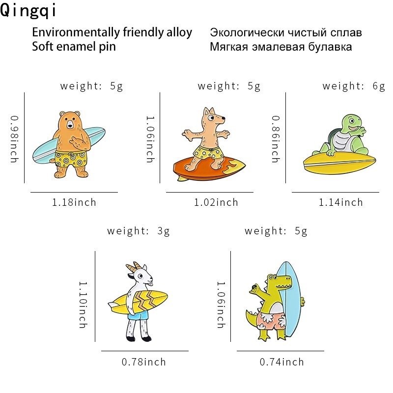 Ghim cài áo MISS ZOE hình động vật hoạt hình dễ thương