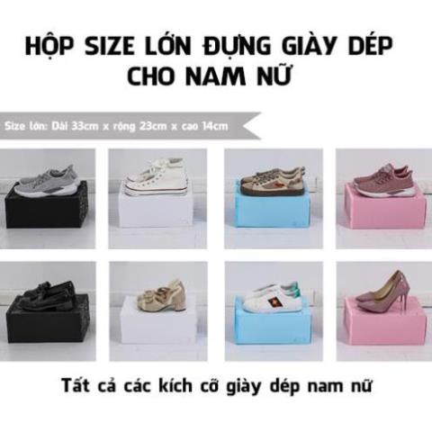 Hộp Đựng Giày, Box Để Giầy Dép Nam Nữ Bằng Nhựa Cứng Mica Trong Suốt Đồ Cao Cấp Giá Rẻ, Đựng Được Cả Giày Cao Gót Nữ