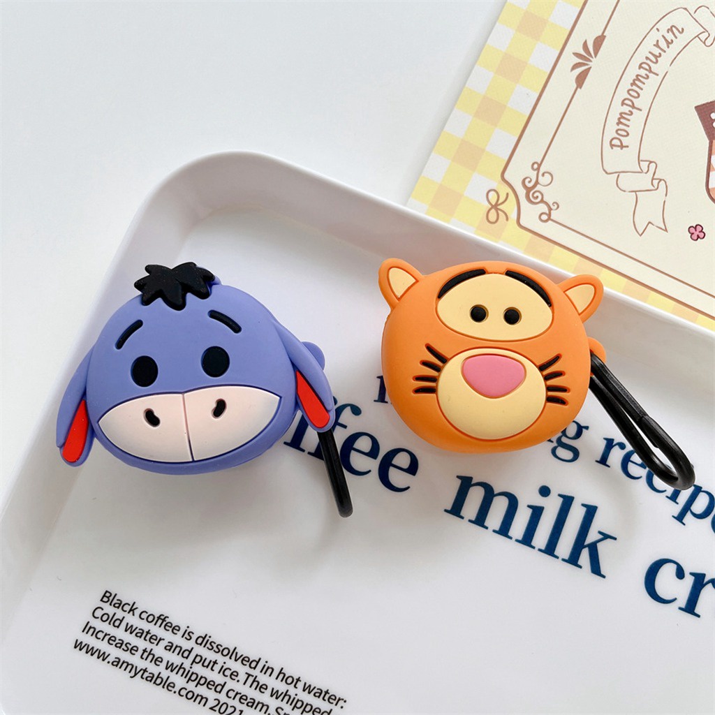 Vỏ Bảo Vệ Hộp Sạc Tai Nghe Không Dây Bluetooth Baseus WM02 Bằng Silicon Họa Tiết Hoạt Hình Mickey Minions Dễ Thương Chống Rơi / Bụi Bẩn Tiện Dụng