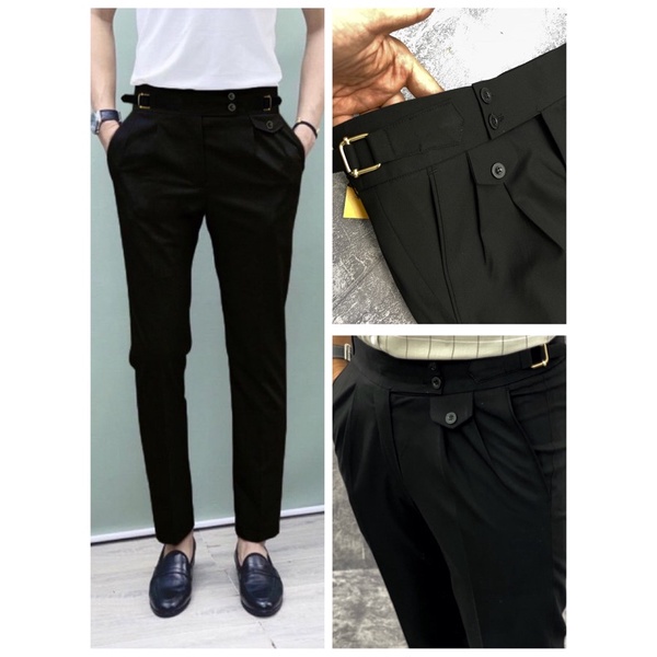 Quần Âu Nam Phong cách Hàn Quốc - Cạp Cao 2 Khuy Kiểu mới dáng Slimfit - Form chuẩn-Chất liệu co giãn cao cấp JK.STORE