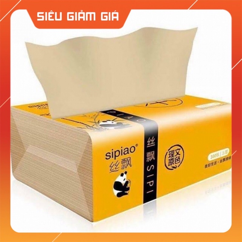 Giấy ăn gấu trúc sipao siêu dai siêu mềm min