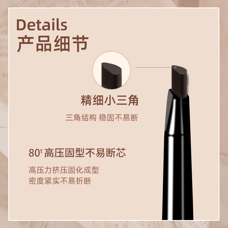 Bút Chì Kẻ Lông Mày Hai Đầu Siêu Mịn Chống Thấm Nước Lâu Trôi Màu Nâu Hiệu NOVO NO.5627