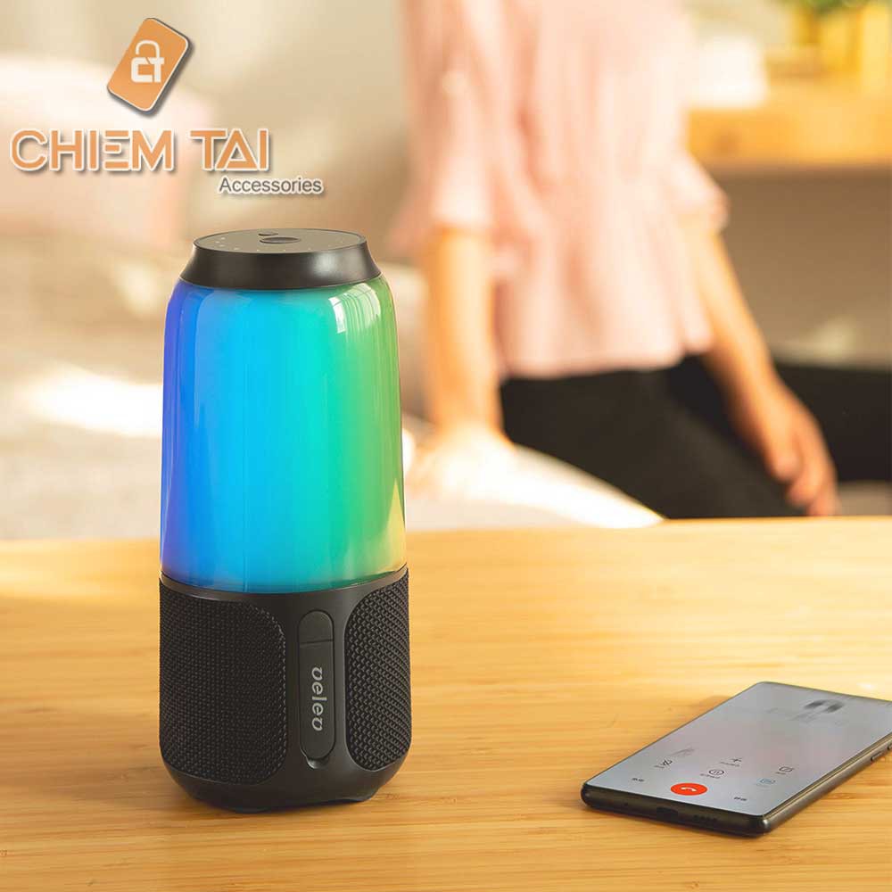 Loa bluetooth colorful light velev V03