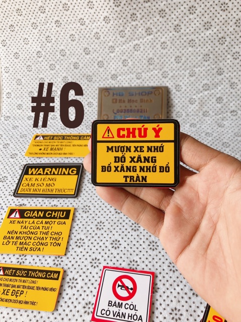 Lẻ 1 cái tem decan cảnh báo