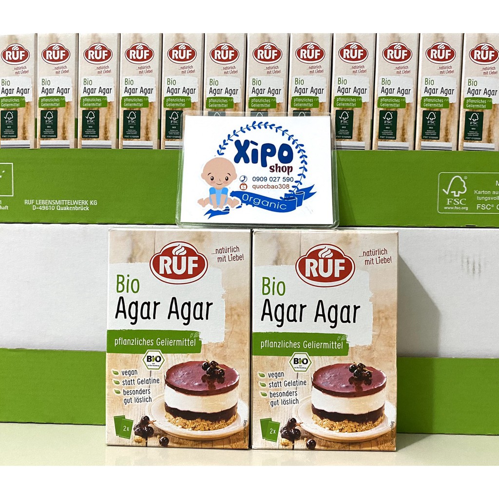 Bột Agar  Hữu Cơ Ruf - Agartine Thuần Chay