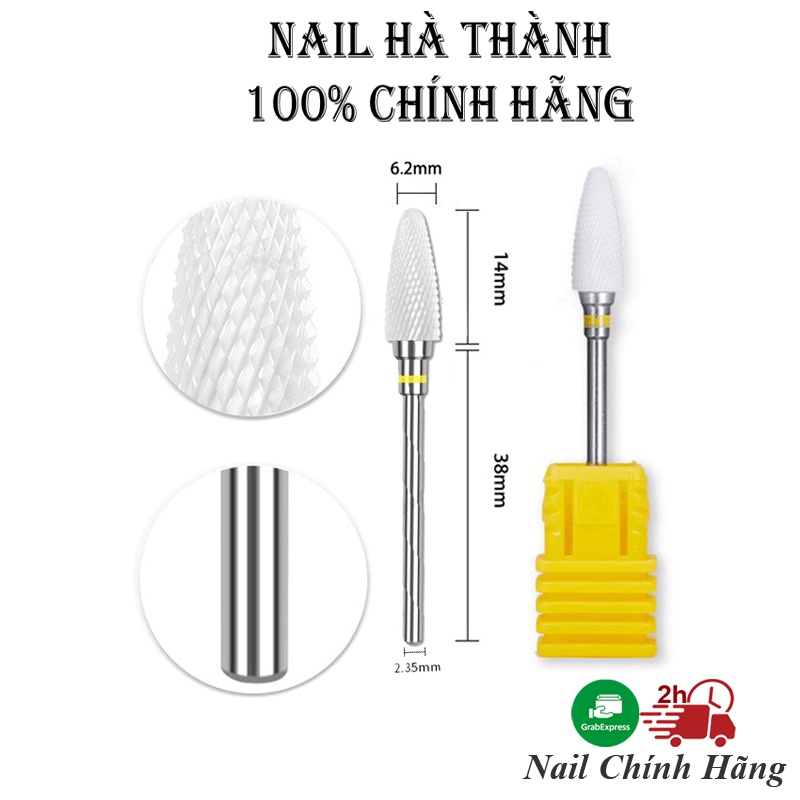 Đầu mài khoé nail sứ mịn, đầu mài da quả lê mịn phụ kiện nail Chính Hãng