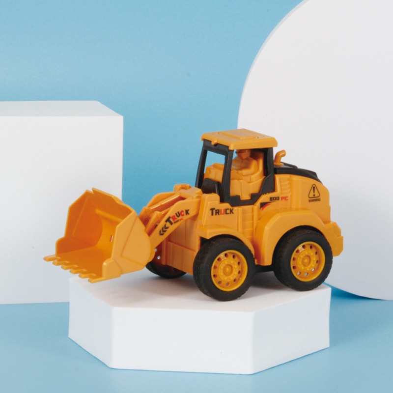 Bộ 6 xe đồ chơi mô hình công trình xây dựng cho bé nhựa an toàn, bền đẹp rất nhiều chủ đề RAMBO TOYS