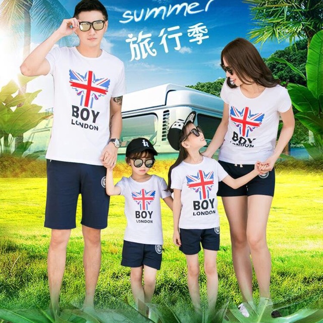 Áo gia đình áo đồng phục Boy London chất cotton loại 1 đủ màu đủ size 5-100kg