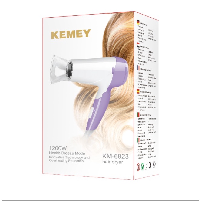 Máy Sấy Tóc 3 Tốc Độ Kemey Km 6823