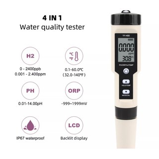 Bút đo nước 4 trong 1: ph, orp, h2, nhiệt độ