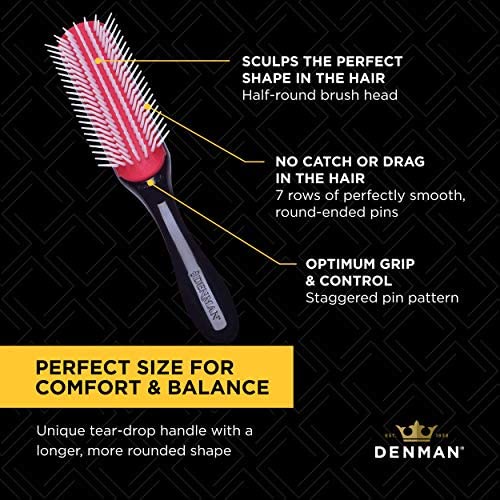 Denman - Lược tạo kiểu cho tóc xoăn Denman Brush D3 Original Styler 7 Row  nhiều màu, tóc xoăn tự nhiên | Shopee Việt Nam