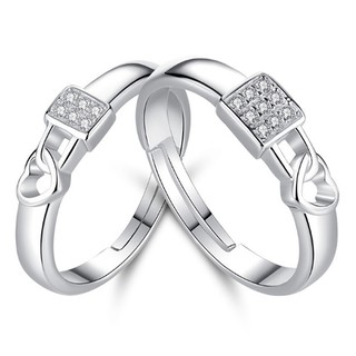 Nhẫn cặp Ổ khóa trái tim BHN28
