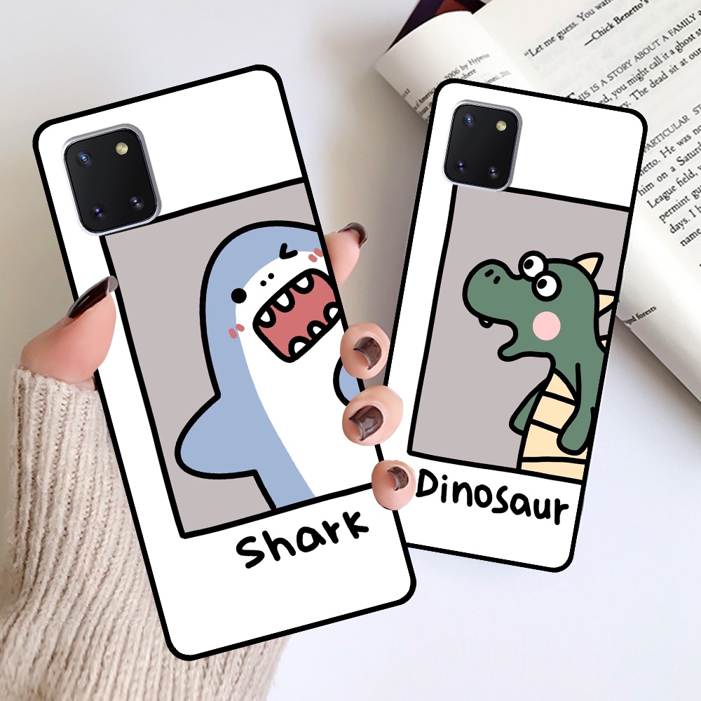 Ốp lưng Samsung Note 10 Lite - S10 Lite in hình cá mập, khủng long dễ thương, cute (T01 - T06)