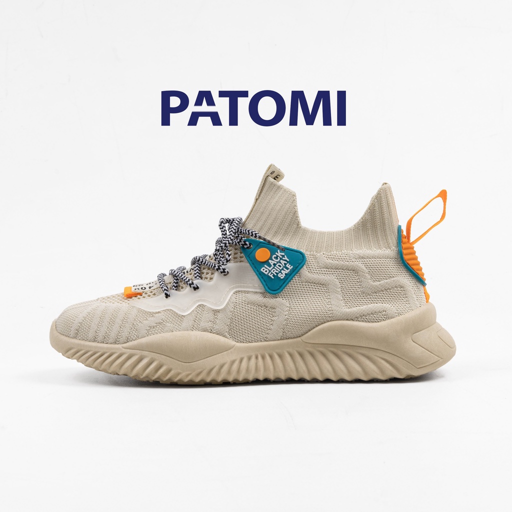 Giày thể thao nam cao cấp chính hãng PATOMI, giày sneaker nam kiểu dáng ôm gọn chân phong cách Hàn Quốc-G558