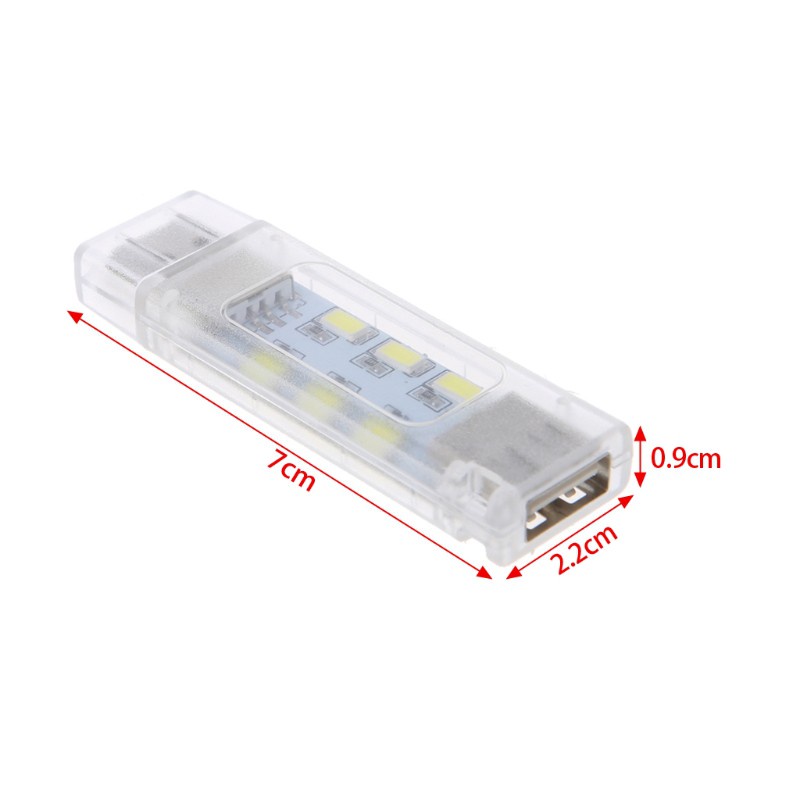 (Hàng Mới Về) Đèn Đọc Sách Usb 12 Bóng Led Hai Mặt Mini Dùng Khi Đi Cắm Trại