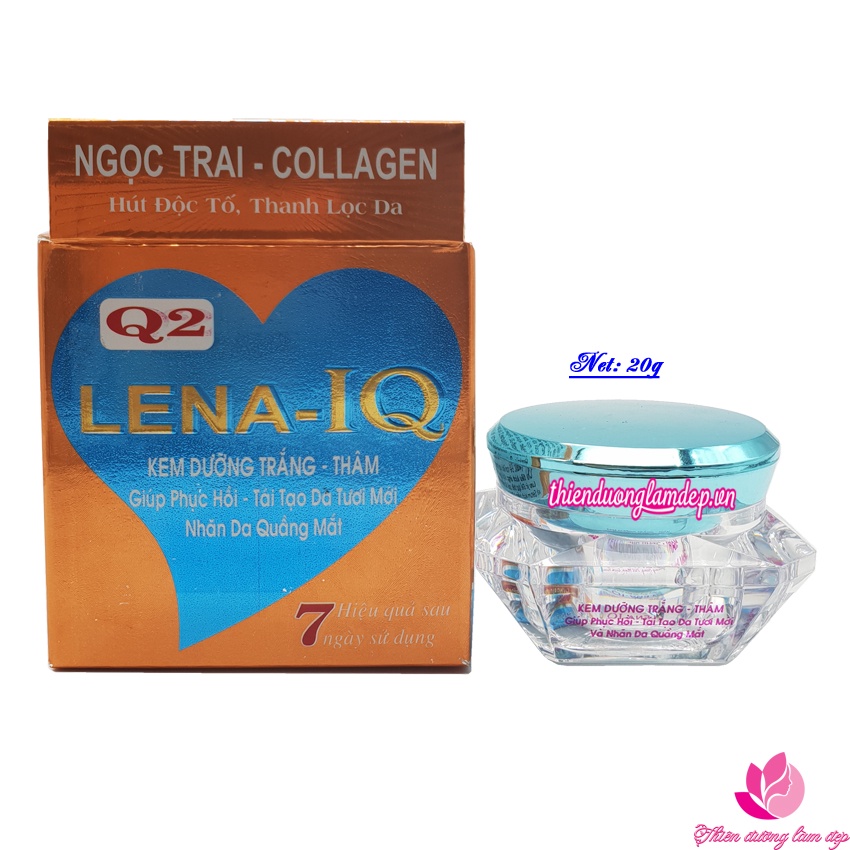 Kem dưỡng trắng, Thâm, Gúp phục hồi, Tái tạo da tươi mới và nhăn da quầng mắt Q2 LENA-IQ - 20g
