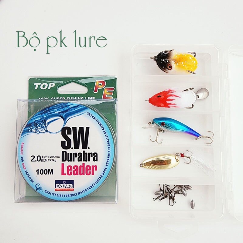 Bộ combo dù Daiwa SW + mồi câu lure như hình hiệu quả cao