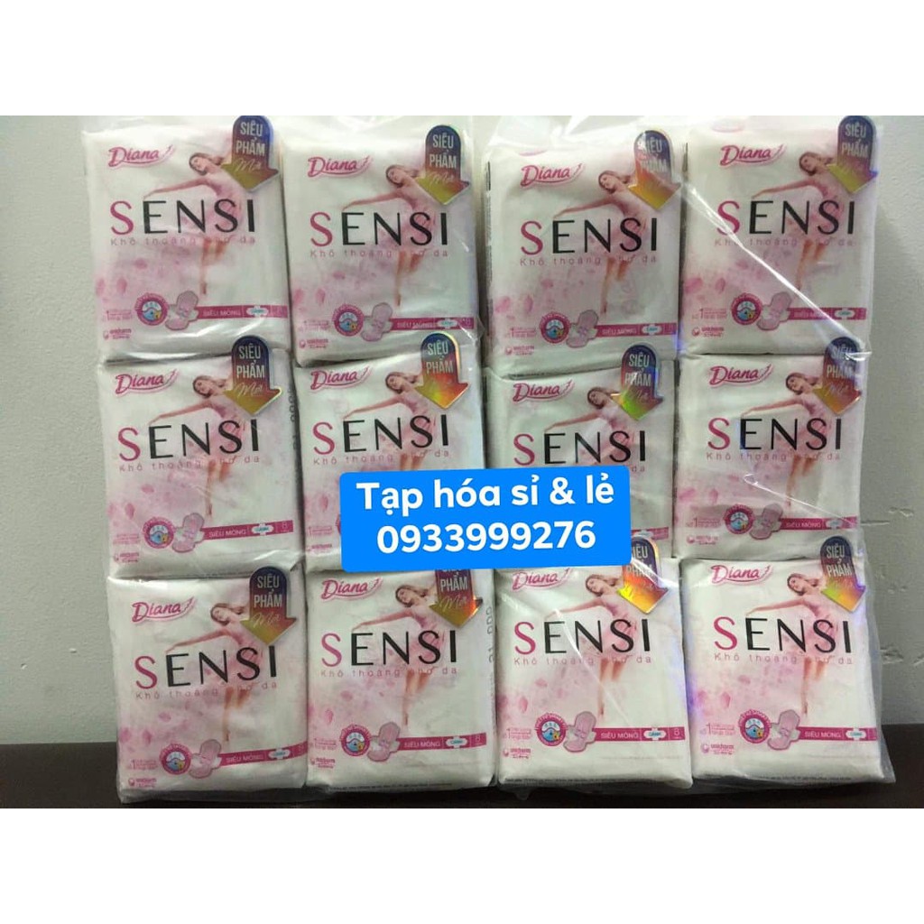 Combo 12 gói diana sensi mỏng cánh ( 1 gói 8 miếng )
