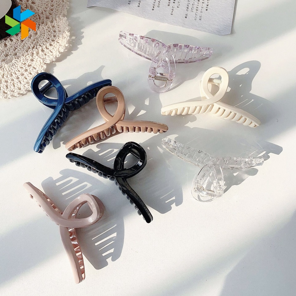 Kẹp tóc acrylic kiểu hình học đơn giản Jp6-2021