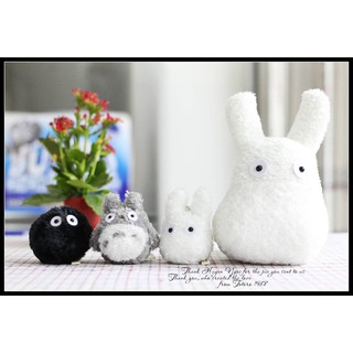 Móc khoá cực bông totoro lông xù và bồ hóng
