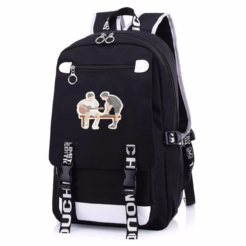 Balo nam nữ in hình BRIGHTWIN 2gether BL Thái Lan chibi anime cặp sách đi học