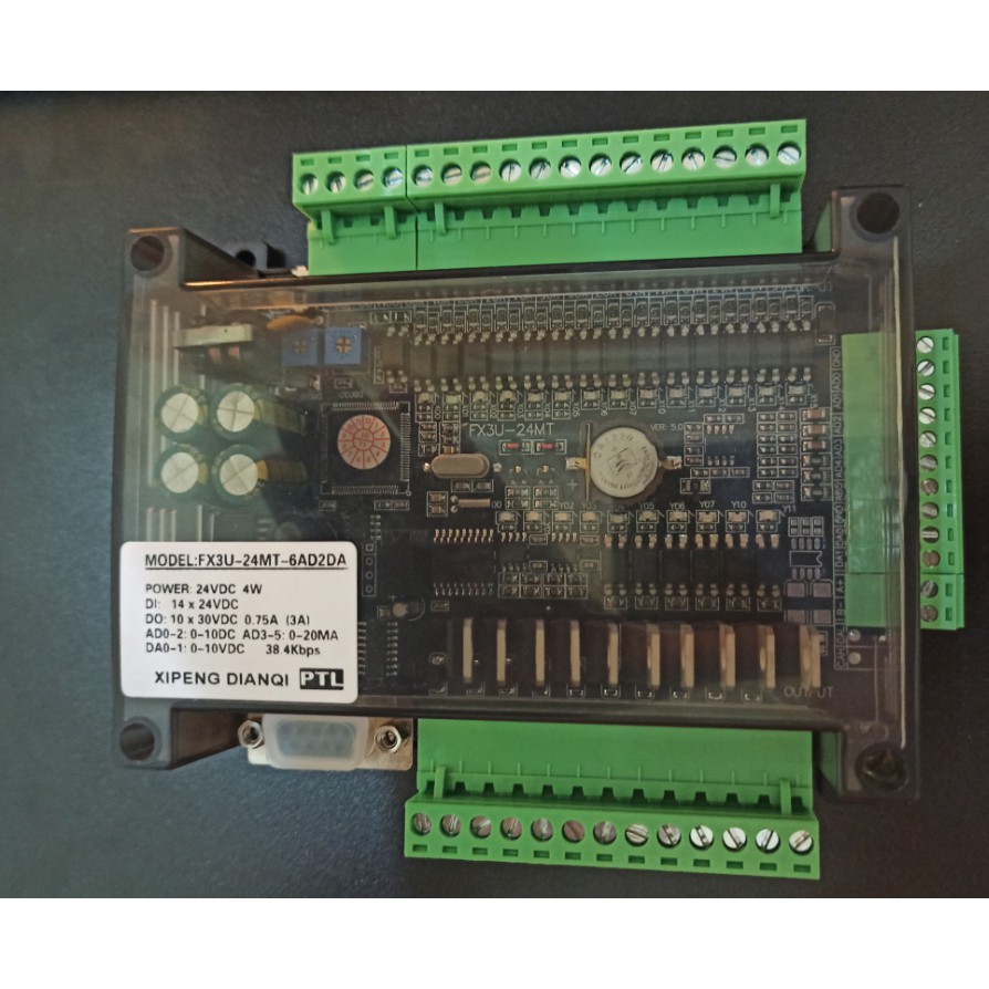 Bộ Board mạch lập trình PLC FX3U FX2N FX1N 20MT 24MT 6AD2DA lập trình GX Works2