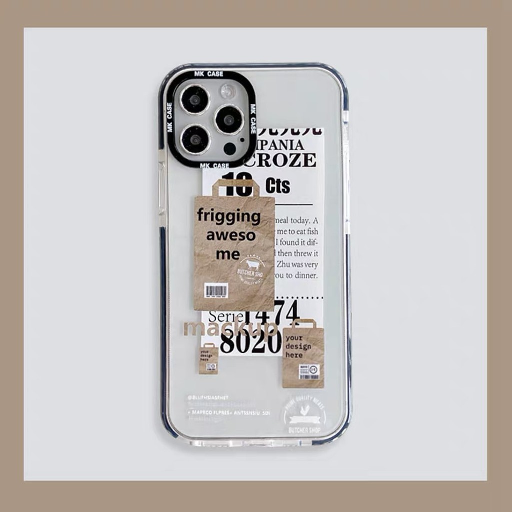 Ốp Lưng iPhone Silicon Trong Suốt Hình Sticker Tờ Báo Cute Iphone 6 6 plus 7 plus 8 plus x xs max 11 pro max 12 12promax