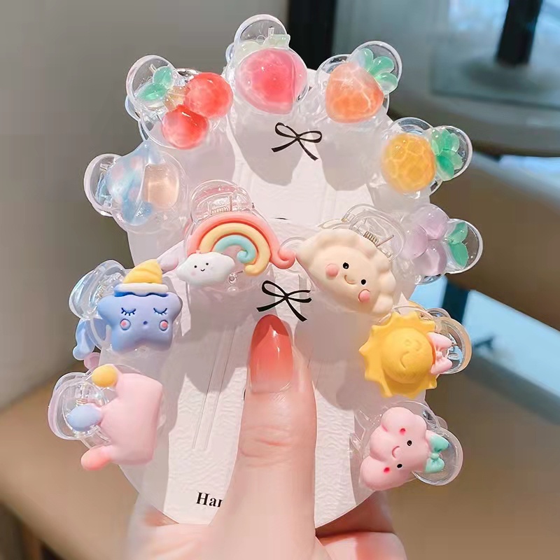Kẹp Tóc Hình Trái Cây/Đám Mây Dễ Thương Phong Cách Hàn Quốc Cho Bé Gái