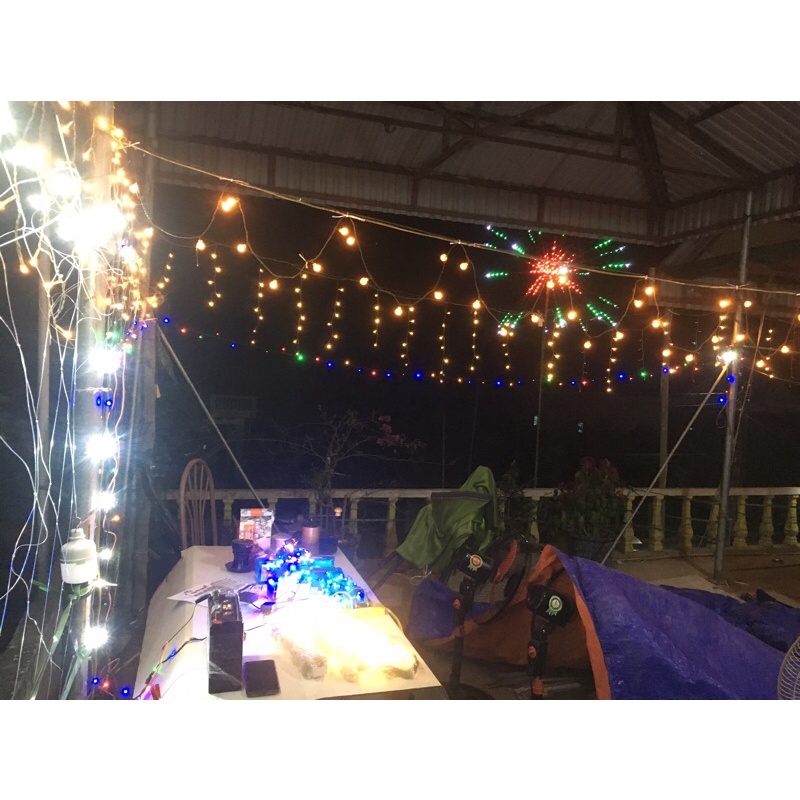 Led Nháy Rèm thả 5M 24 Sợi Trang trí và chơi Tết