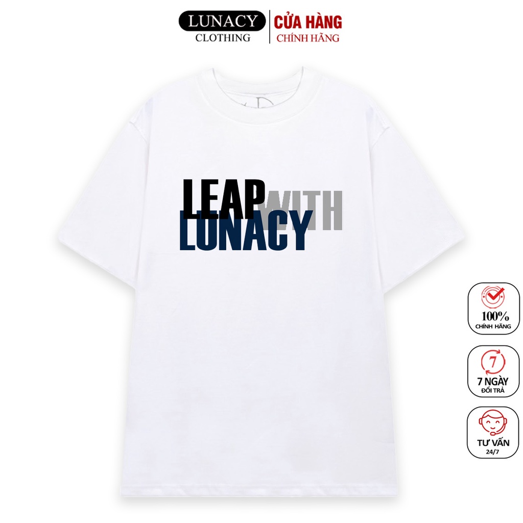 Áo thun tay lỡ L.Q LUNACY phông Unisex nam nữ Cotton oversize form rộng LUNACY TB023