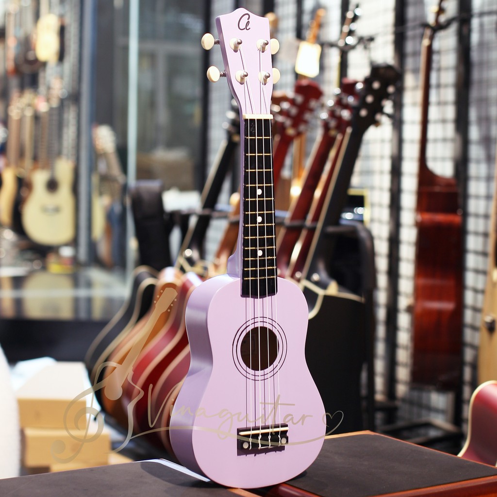 Đàn Ukulele Full Gỗ Sơn Màu Andrew M2C-T05 Soprano Concert Cần Gỗ- tặng full phụ kiện