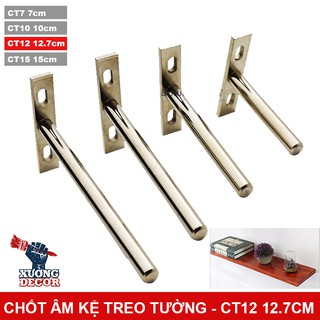 Chốt T đỡ kệ, tủ âm tường 12.7cm bộ 2 cái CT12.7 Hàng Cao Cấp