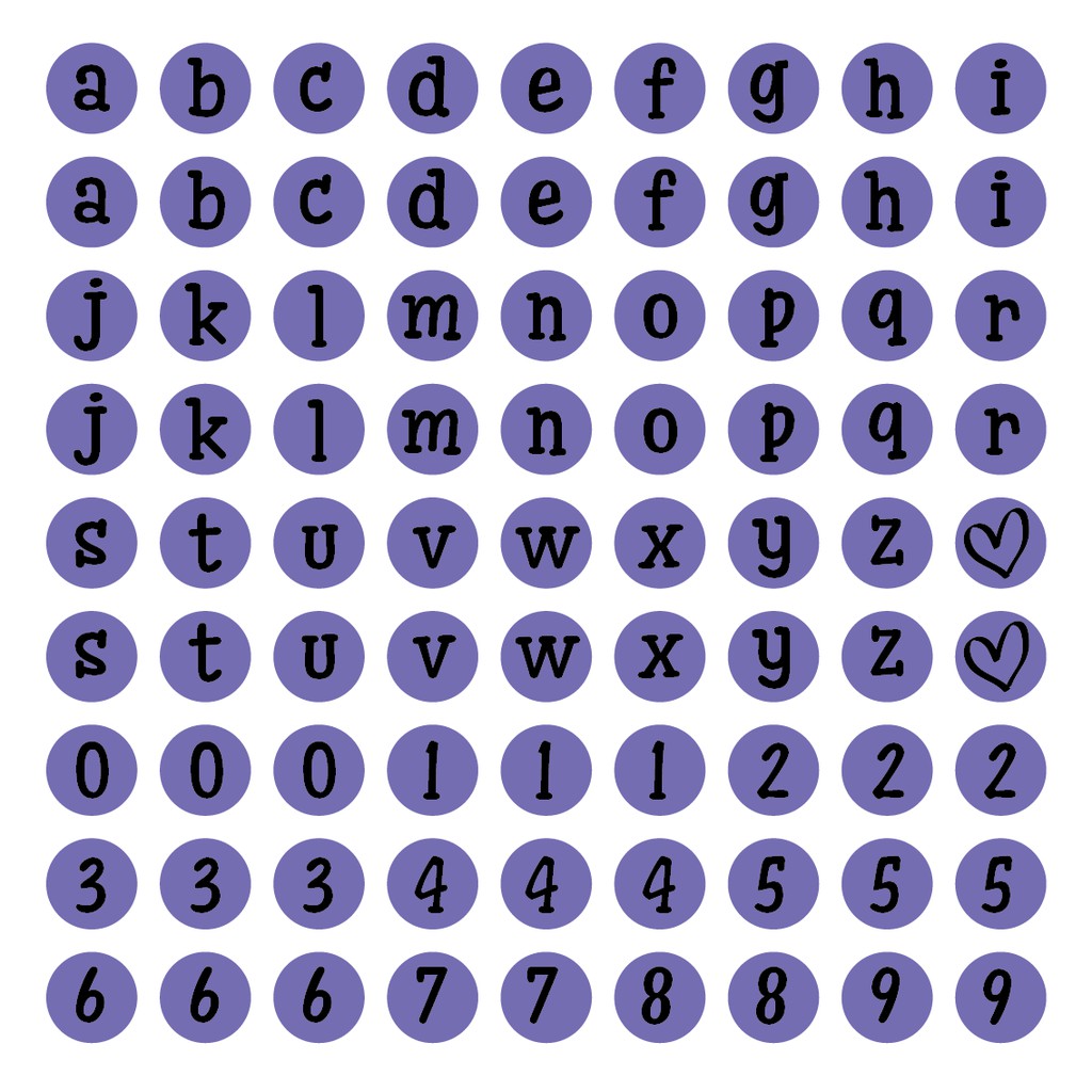 hình dán chữ và số sunny dùng trang trí sổ tay và nhật ký