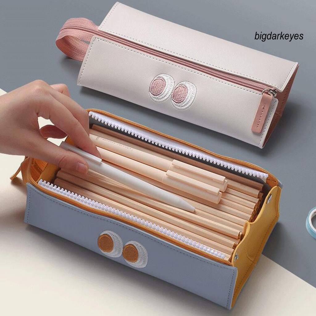 Túi Đựng Bút Bằng Da Sức Chứa Lớn Dành Cho Học Sinh Nữ