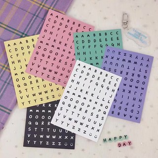 Sticker chữ cái in hoa trang trí sổ DIY