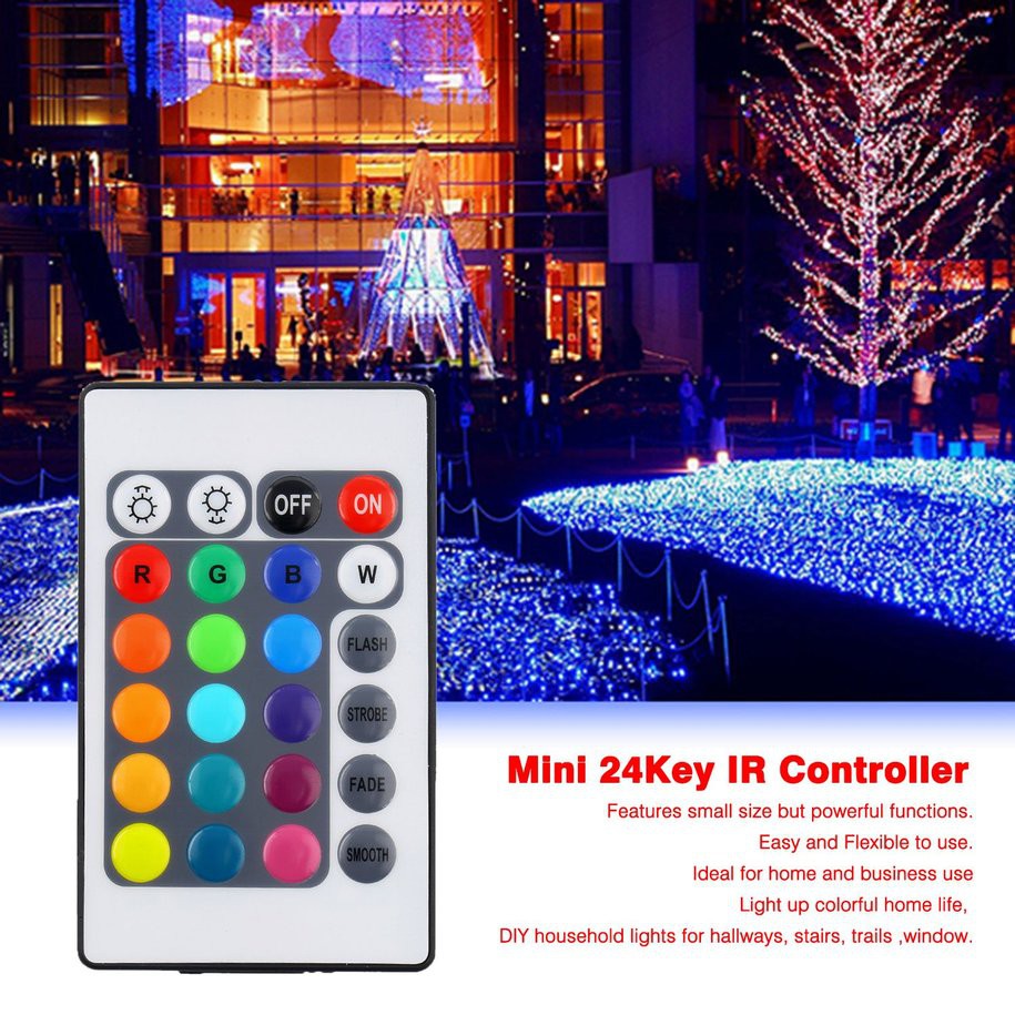 Remote điều khiển hồng ngoại không dây cho dải đèn LED 3528 5050 RGB