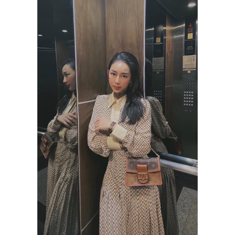 Đầm Maxi  Hoạ Tiết Sơ Mi Cổ Viền Trắng | BigBuy360 - bigbuy360.vn