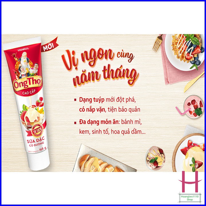 Sữa Ông thọ dạng tuýp 165g siêu ngon – món ăn tuổi thơ { H }