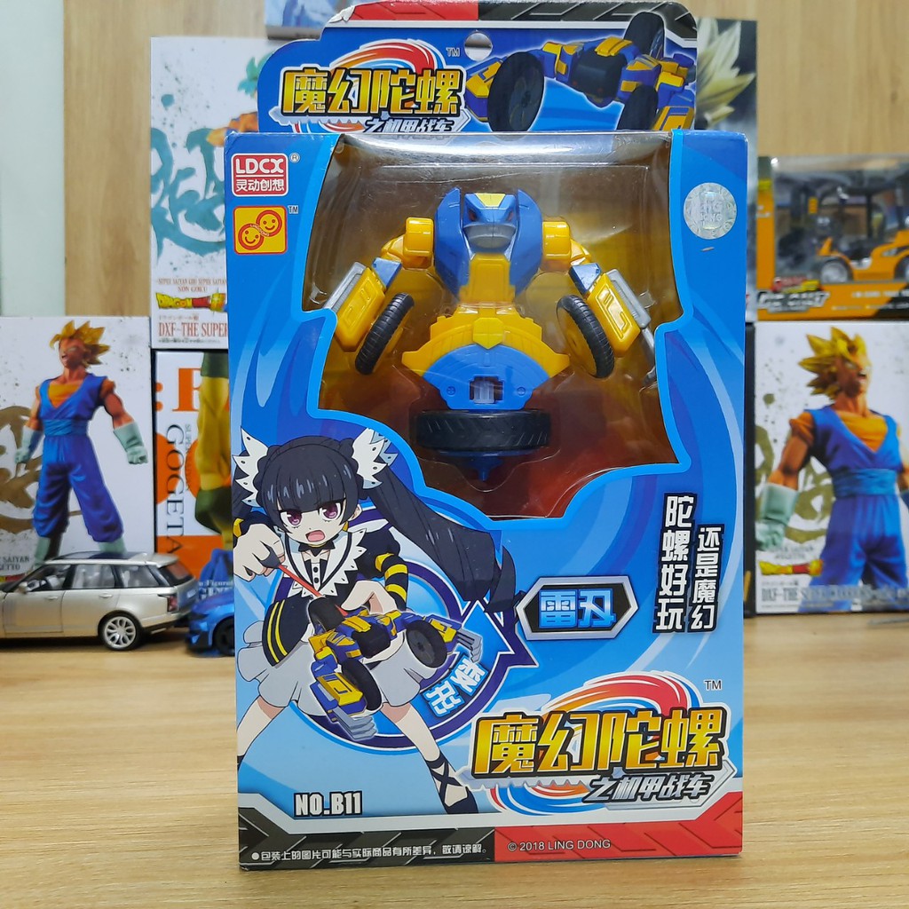 Đồ chơi con quay võ thần giáp sĩ mô hình Nhẫn Giả Sấm Sét, đại bàng lửa, ma pháp ảo ảnh đồ chơi trẻ em