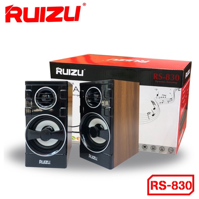 Loa vi tính Ruizu RS-830 2.0 USB Đen HTD