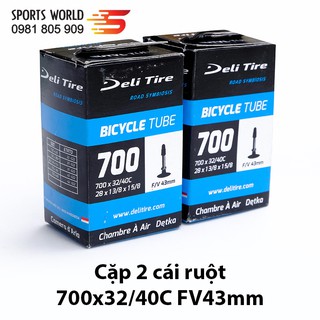 Ruột xe đạp 700x32/40 van xe đạp dài 43mm DELI-TIRE (Số lượng 2 cái)